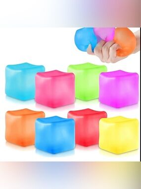 1 piece Soft Squeeze Sensory Stress Relief Cubes like Needoh cube- Multicolor
